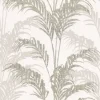 Advantage Kitchen & Bath Rattan Palm Wallpaper - Silver