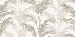 Advantage Kitchen & Bath Rattan Palm Wallpaper - Silver
