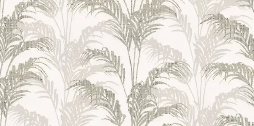 Advantage Kitchen & Bath Rattan Palm Wallpaper - Silver