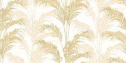 Advantage Kitchen & Bath Rattan Palm Wallpaper - Gold