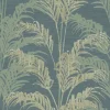 Advantage Kitchen & Bath Rattan Palm Wallpaper - Teal