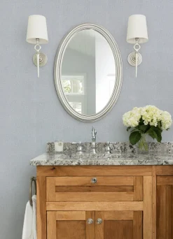 Advantage Kitchen & Bath Natural Linen Wallpaper - Light Grey