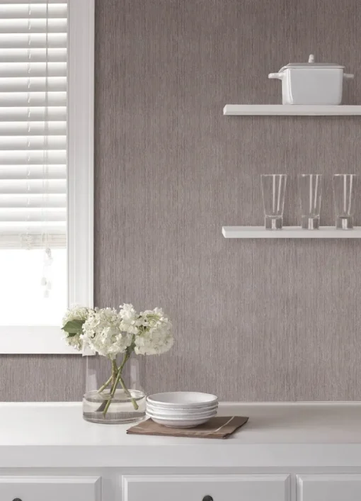 Advantage Kitchen & Bath Sunshower Stria Wallpaper - Brown