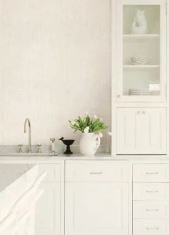 Advantage Kitchen & Bath Rattan Weave Wallpaper - Ivory