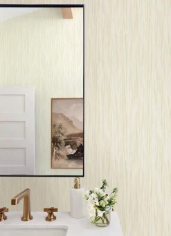 Advantage Kitchen & Bath Kahuna Waves Wallpaper - Cream