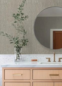 Advantage Kitchen & Bath Ironbark Wallpaper - Light Brown