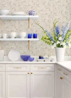 Advantage Kitchen & Bath Stonewall Vine Wallpaper - Ivory