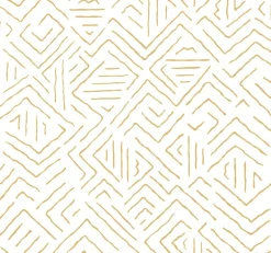 Antonina Vella Artifacts Sirih Wallpaper - Ochre & White