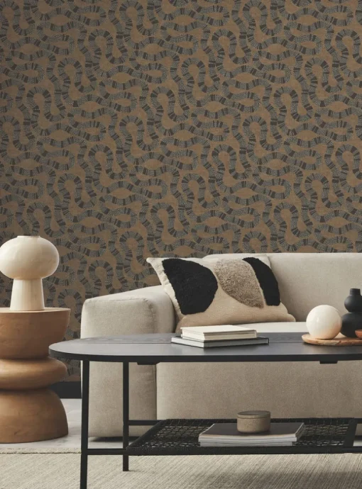 Antonina Vella Artifacts Ophidia Wallpaper - Brown