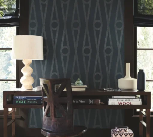 Antonina Vella Artifacts Henlein Wallpaper - Indigo