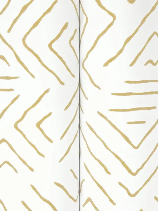 Antonina Vella Artifacts Sirih Wallpaper - Ochre & White