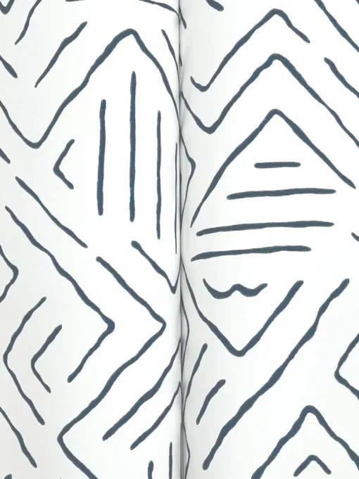 Antonina Vella Artifacts Sirih Wallpaper - Navy & White