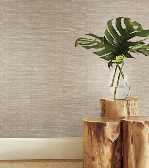 Antonina Vella Bohemian Luxe Paper & Thread Weave Wallpaper - Cream