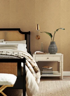Antonina Vella Bohemian Luxe Metallic Chevron Wallpaper - Beige