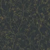 Antonina Vella Dazzling Dimensions Luminous Branches Wallpaper - Black & Gold