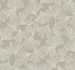 Antonina Vella Dazzling Dimensions Ginkgo Toss Wallpaper - Silver