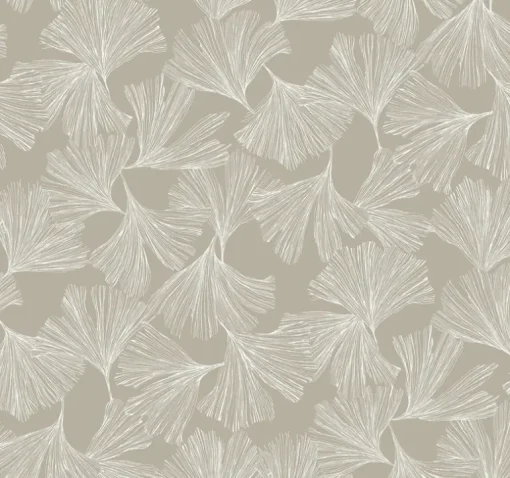 Antonina Vella Dazzling Dimensions Ginkgo Toss Wallpaper - Silver