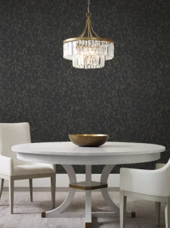 Antonina Vella Dazzling Dimensions Luminous Branches Wallpaper - Black & Gold