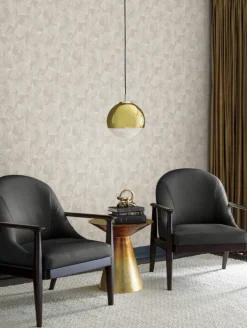 Antonina Vella Dazzling Dimensions Ginkgo Toss Wallpaper - Silver