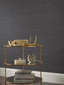 Antonina Vella Dazzling Dimensions Ribbon Bamboo Wallpaper - Black