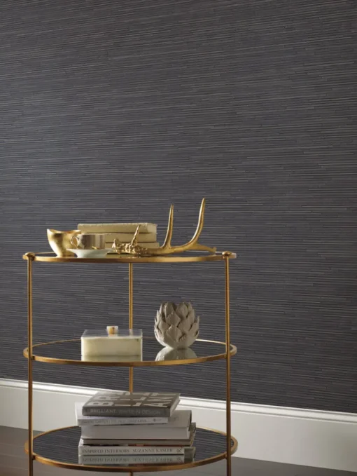 Antonina Vella Dazzling Dimensions Ribbon Bamboo Wallpaper - Black