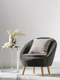 Antonina Vella Dazzling Dimensions Rain Chimes Wallpaper - White
