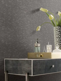 Antonina Vella Dazzling Dimensions Weathered Cypress Wallpaper - Silver