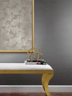 Antonina Vella Dazzling Dimensions Ginkgo Toss Wallpaper - Silver