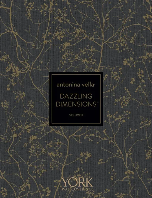 Antonina Vella Dazzling Dimensions Ribbon Bamboo Wallpaper - Black
