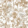 Antonina Vella Modern Metals Shimmering Foliage Wallpaper - White & Gold