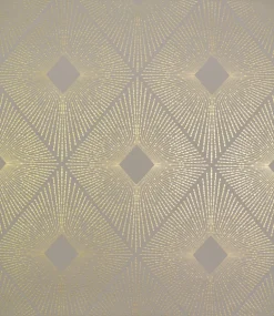 Antonina Vella Modern Metals Harlowe Wallpaper - Khaki & Gold