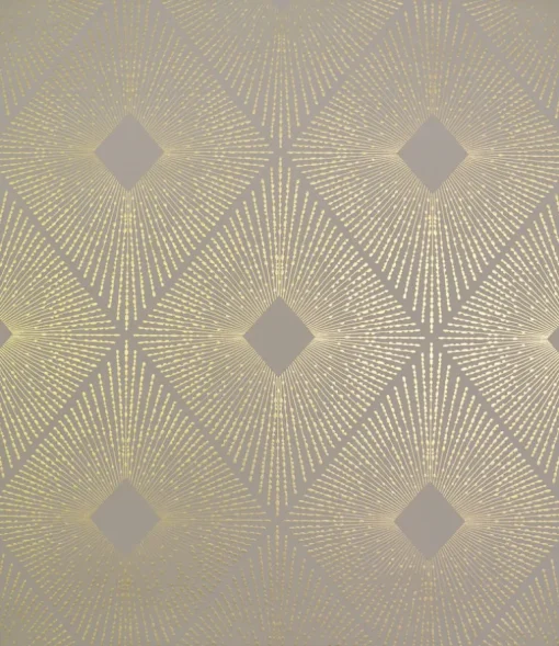 Antonina Vella Modern Metals Harlowe Wallpaper - Khaki & Gold