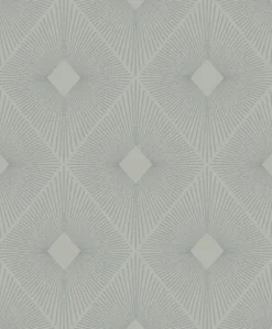 Antonina Vella Modern Metals Harlowe Wallpaper - Light Grey & Silver