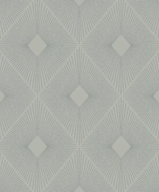 Antonina Vella Modern Metals Harlowe Wallpaper - Light Grey & Silver