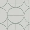 Antonina Vella Modern Metals Sun Circles Wallpaper - Fog & Silver