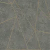 Antonina Vella Modern Metals Nazca Wallpaper - Dark Grey & Gold