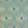 Antonina Vella Modern Metals Harlowe Wallpaper - Teal & Gold