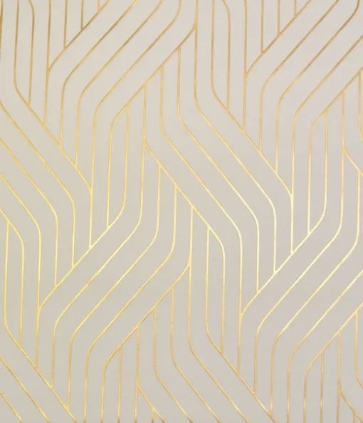 Antonina Vella Modern Metals Ebb And Flow Wallpaper - Almond & Gold