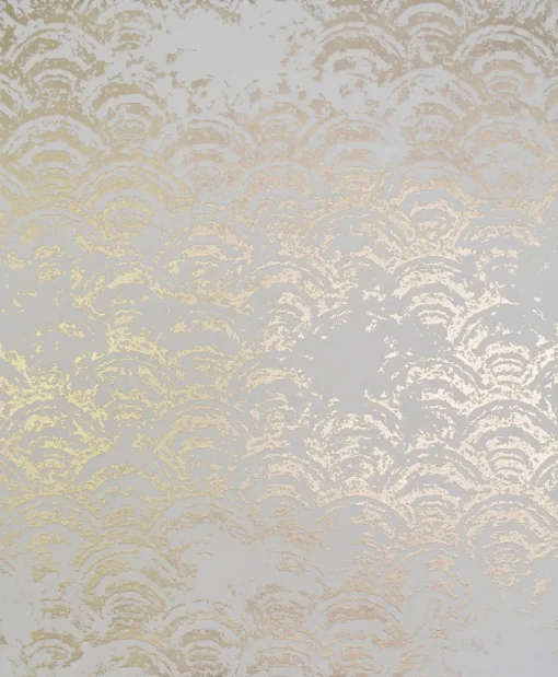 Antonina Vella Modern Metals Eclipse Wallpaper - White & Gold