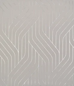 Antonina Vella Modern Metals Ebb And Flow Wallpaper - Grey/Silver