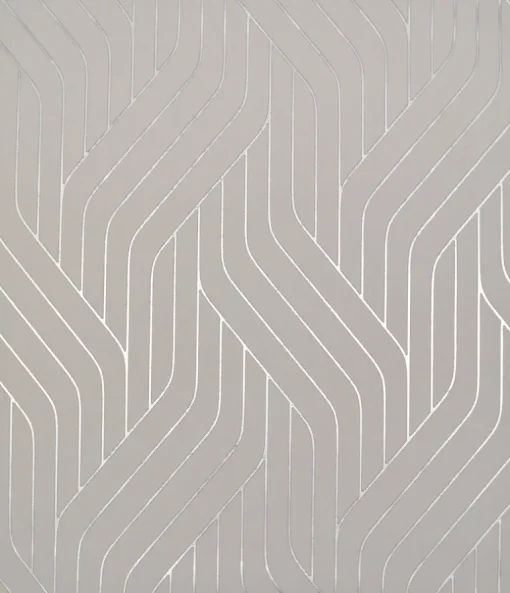 Antonina Vella Modern Metals Ebb And Flow Wallpaper - Grey/Silver