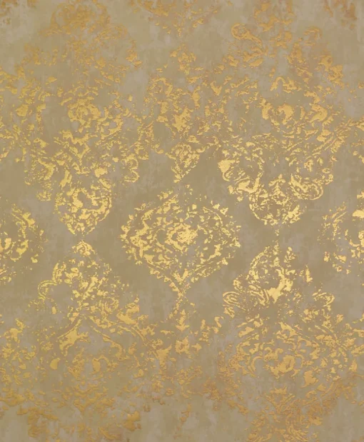 Antonina Vella Modern Metals Stargazer Wallpaper - Almond & Gold