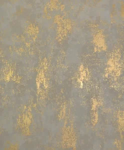 Antonina Vella Modern Metals Nebula Wallpaper - Almond & Gold