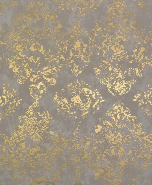 Antonina Vella Modern Metals Stargazer Wallpaper - Khaki & Gold