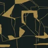 Antonina Vella Modern Metals Abstract Geo Wallpaper - Black & Gold