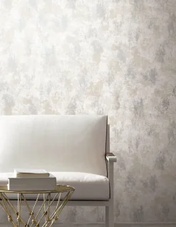 Antonina Vella Modern Metals Nebula Wallpaper - White & Silver