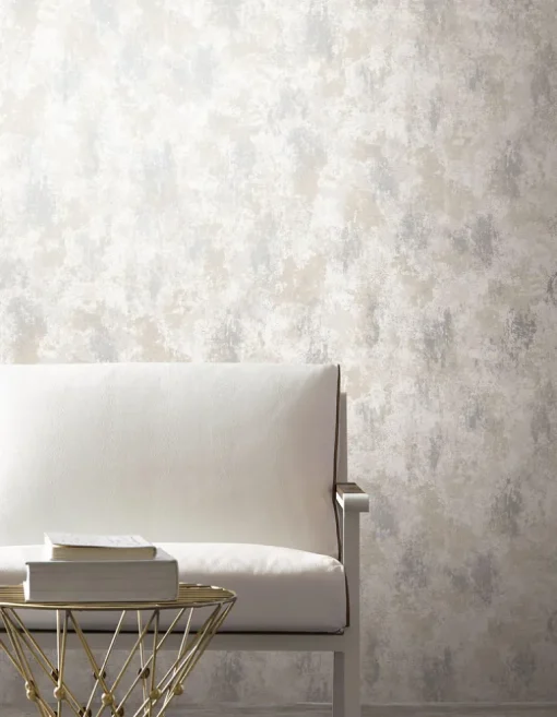 Antonina Vella Modern Metals Nebula Wallpaper - White & Silver