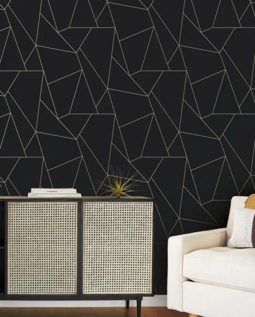 Antonina Vella Modern Metals Nazca Wallpaper - Black & Gold