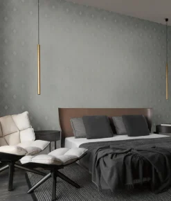 Antonina Vella Modern Metals Harlowe Wallpaper - Light Grey & Silver