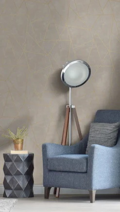 Antonina Vella Modern Metals Nazca Wallpaper - Neutral & Gold